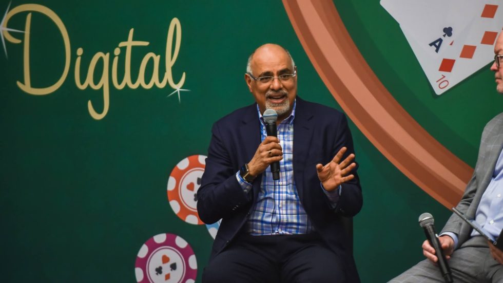 Raja Rajamannar speaking at the event