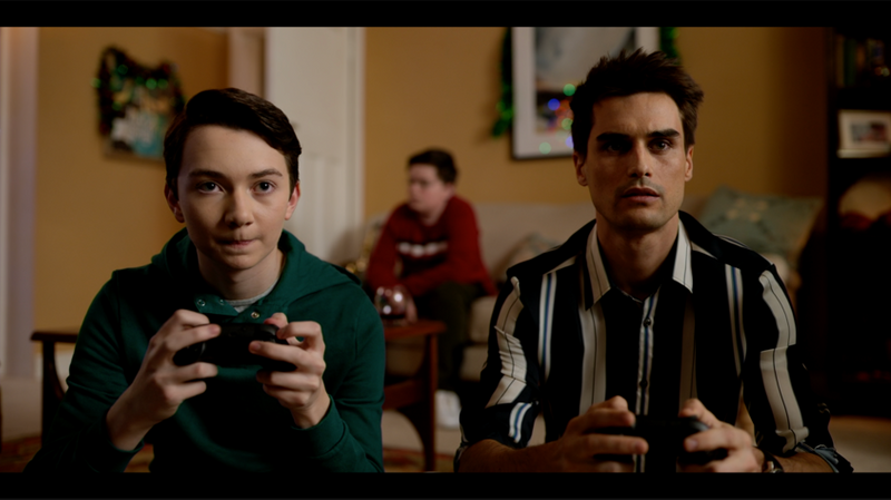 Characters from Ted Lasso play on the XBOX