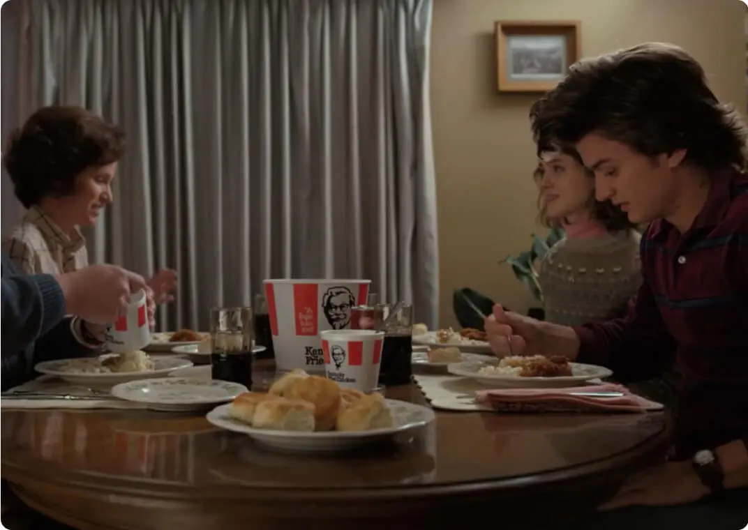 KFC product placement in Stranger Things tv show