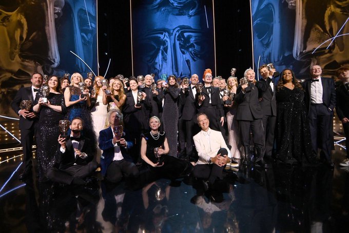 BAFTAs winners on stage
