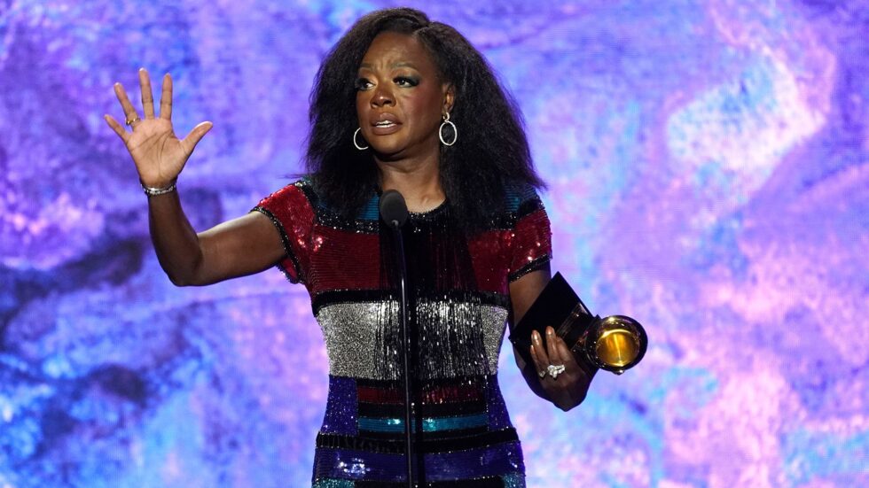 Viola Davis giving her Grammy acceptance speech