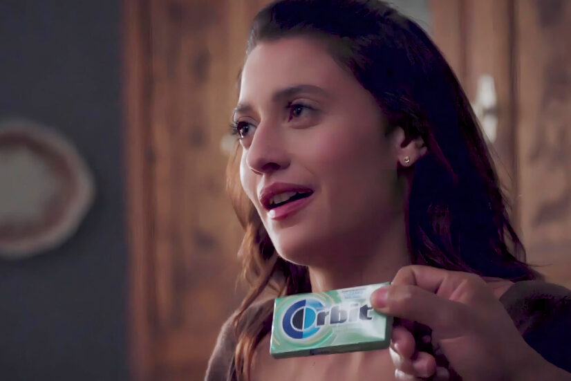 A commercial showing Orbit Gum product placement