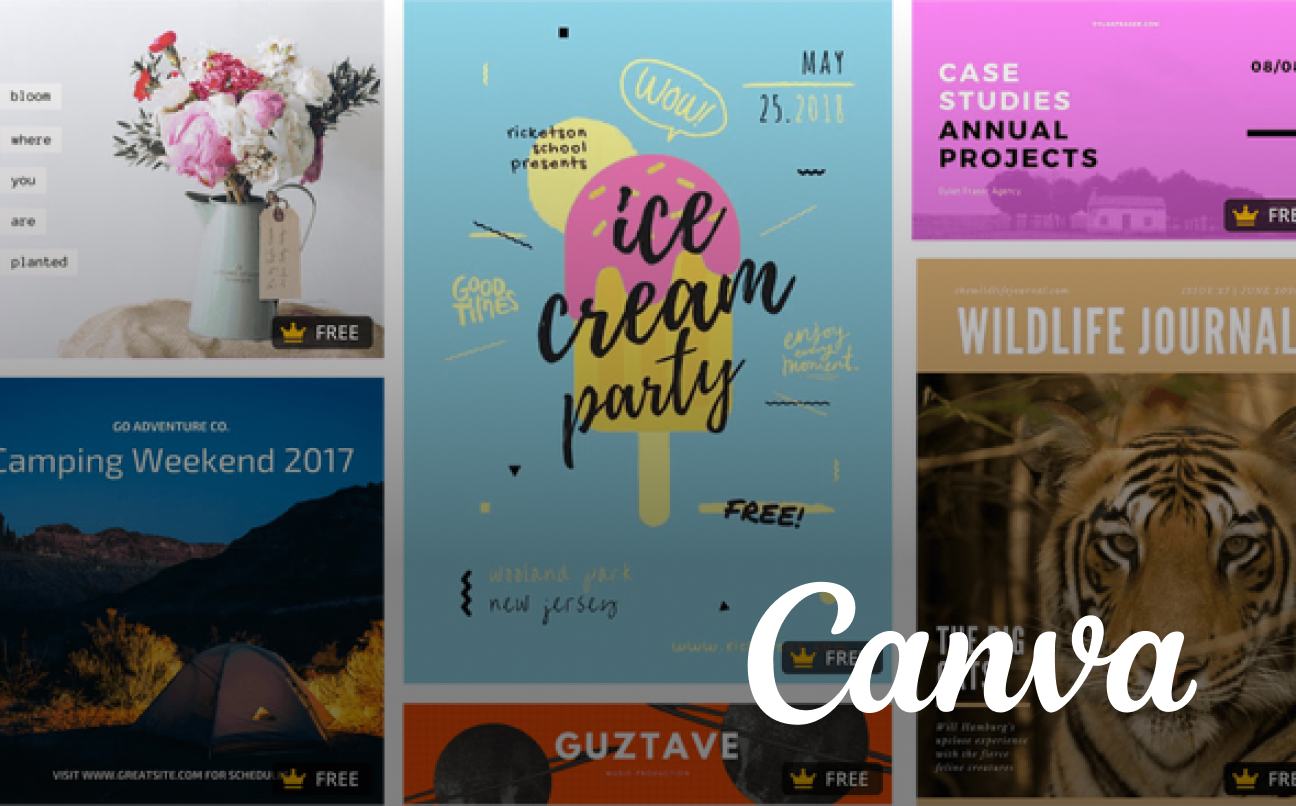 Canva application layout designs
