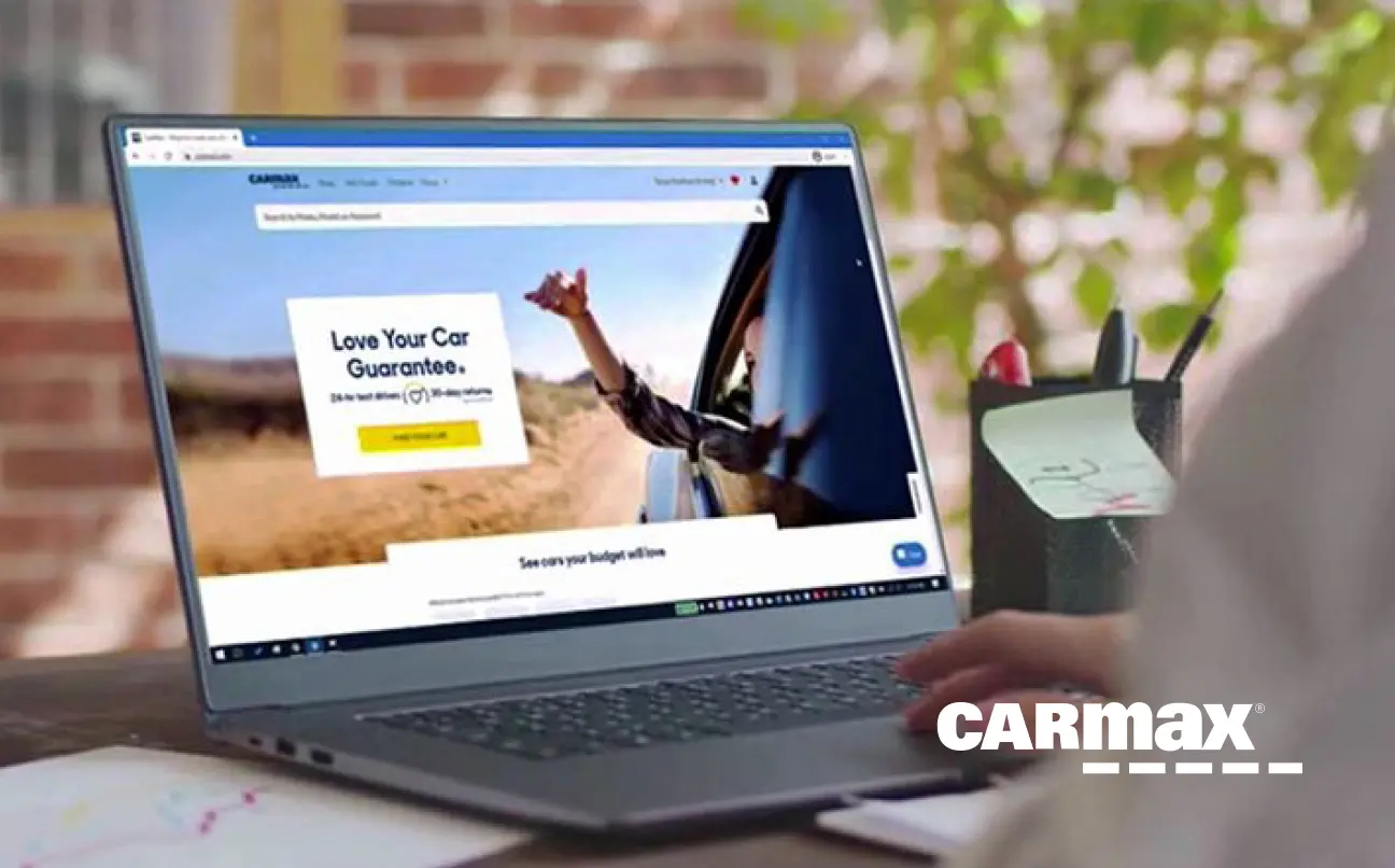 Carmax on a laptop