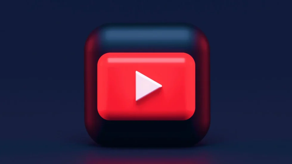 Graphic of the red box with a white play button YouTube logo