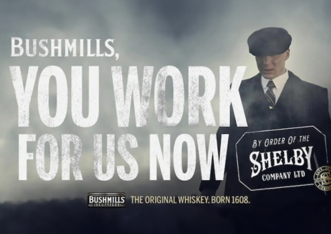 Bushmills and Peeky Blinders partnership