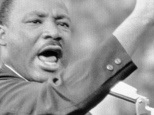 Martin Luther King giving a speech