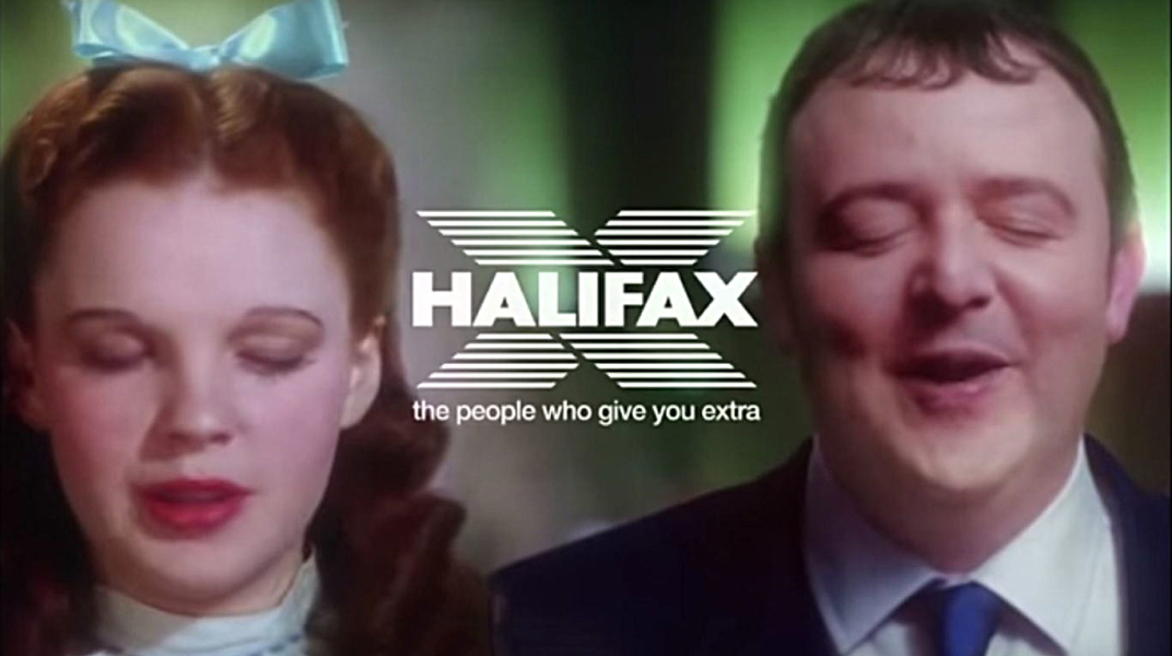 Halifax advertisement including Dorothy from The Wizard of Oz