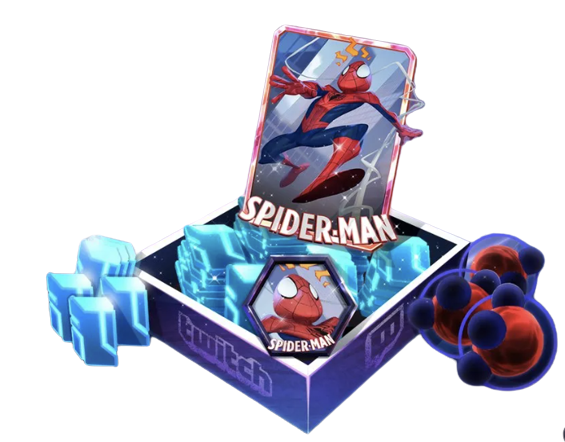 Marvel Snap Influencer Marketing: a Spiderman card drop shared on Twitch