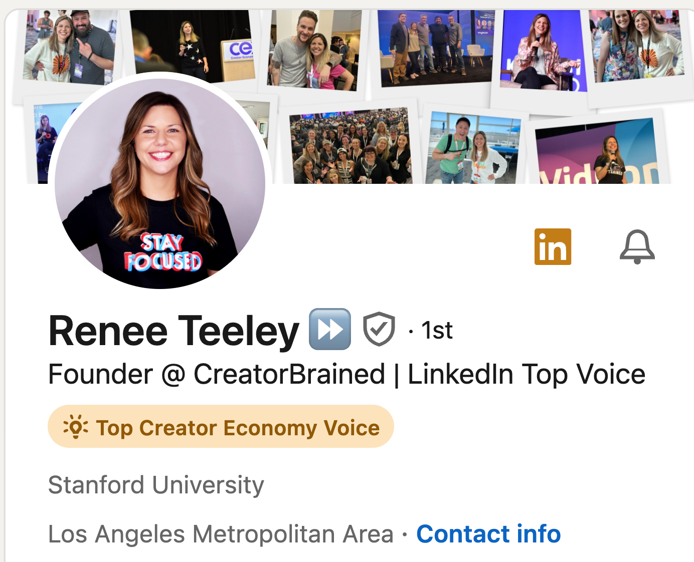 If you're not at a senior level but have enough expertise in a certain industry, LinkedIn also has a gold Community Top Voice Badge available to members. These badges "recognize noteworthy contributors who share their expertise and experience in a specific skill or skills through contributions to collaborative articles." You can earn yourself a Community Top Voice badge if you're nominated by other members if they believe you bring value to the platform with your contributors to collaborative articles. You will usually be in the top 5% of contributors and one of the first 2,500 badge holders for a particular skill. You can also earn multiple badges for different skills. 2